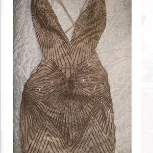 Sparkly see through dress size small
